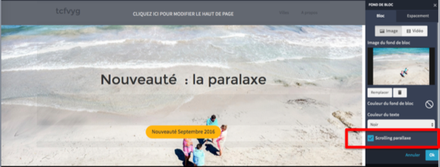 comment mettre en place la paralaxe sur une image d'un site web