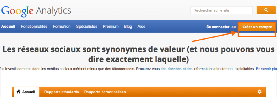 Paramétrer Google Analytics