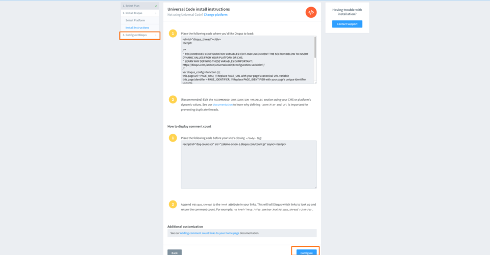 comment installer disqus sur mon site