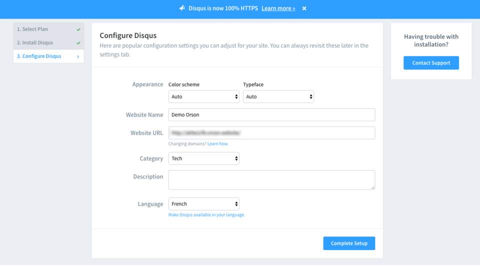 comment configurer Disqus sur mon site