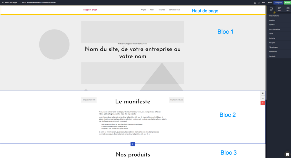Structure d'une page web : les blocs