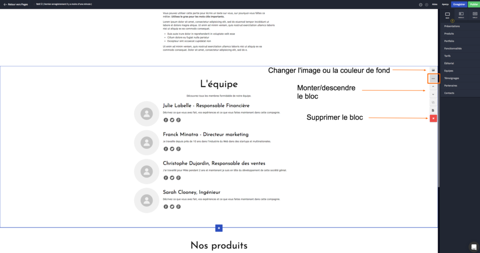 Personnaliser ma page web avec les blocs